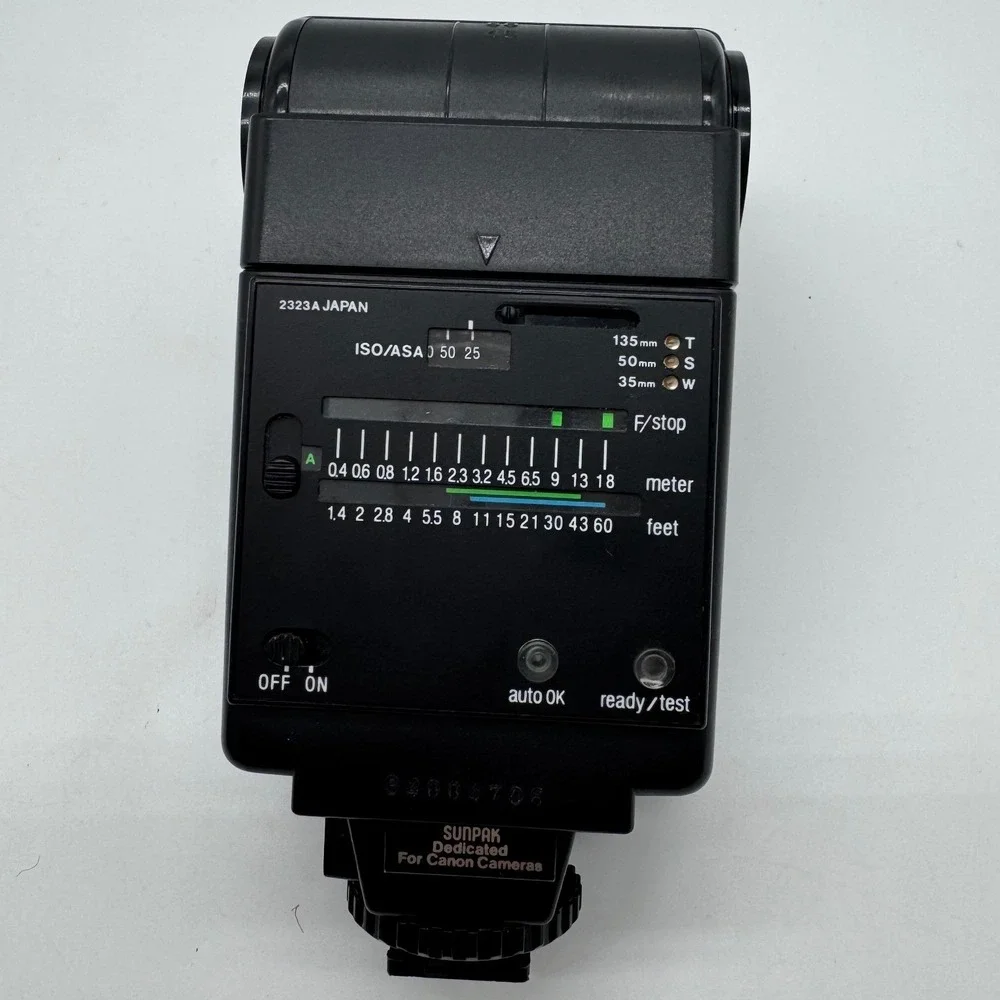 Sunpak Auto Zoom 344 D Thyristor Flash for Canon Dedicated Shoe Mount Tested